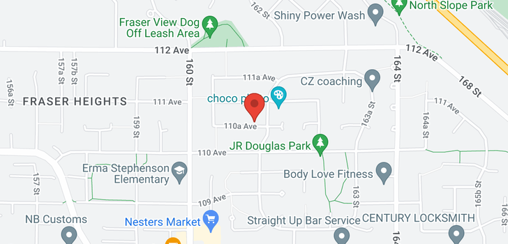 map of 16119 110A AVENUE